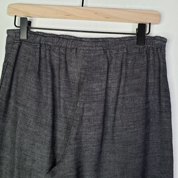 Piazza Sempione Linen Blend Pants Trousers IT 40 US 4 Black Grey - Picture 7 of 11